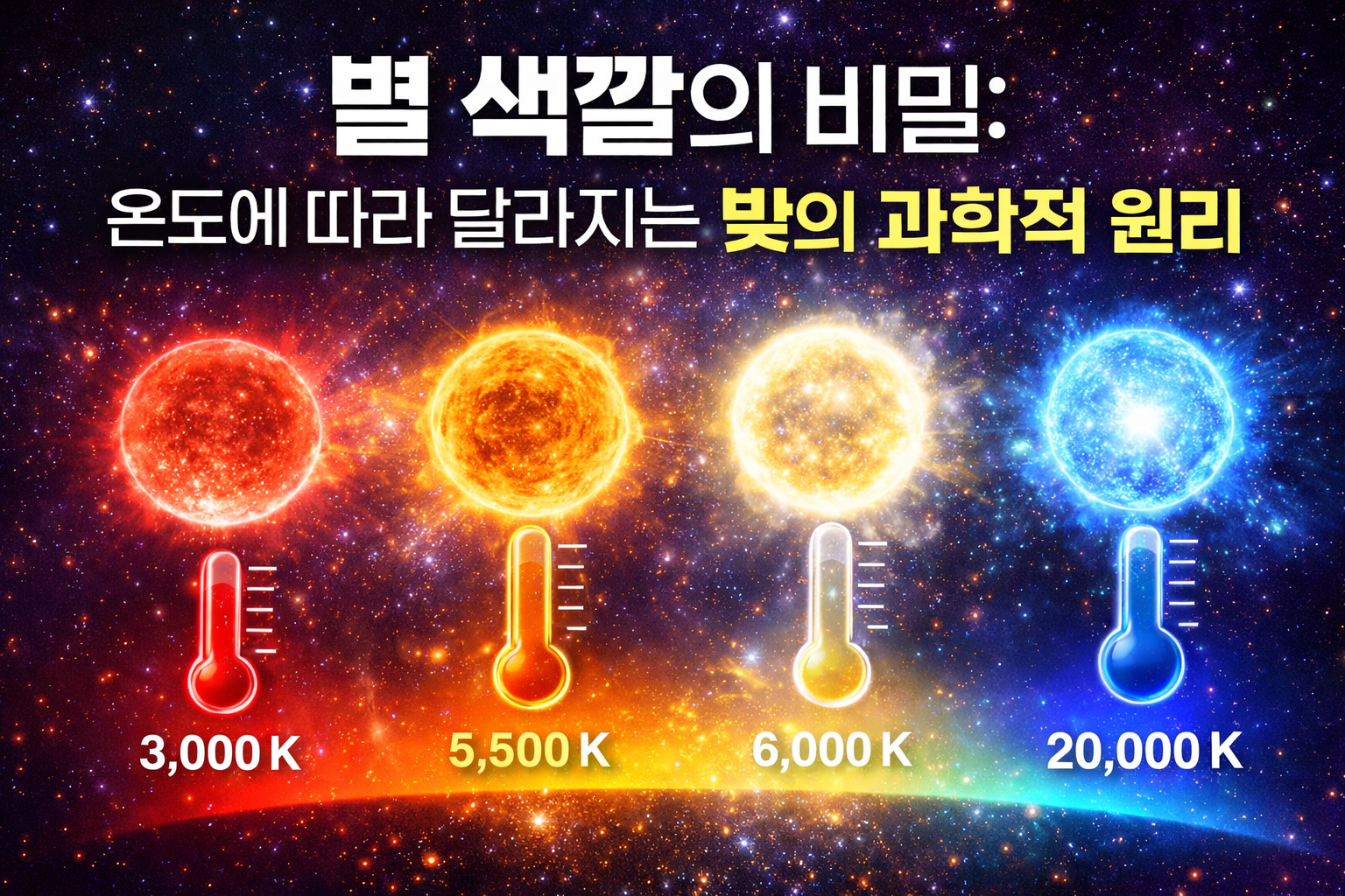 별 색깔의 비밀 온도에 따라 달라지는 빛의 과학적 원리