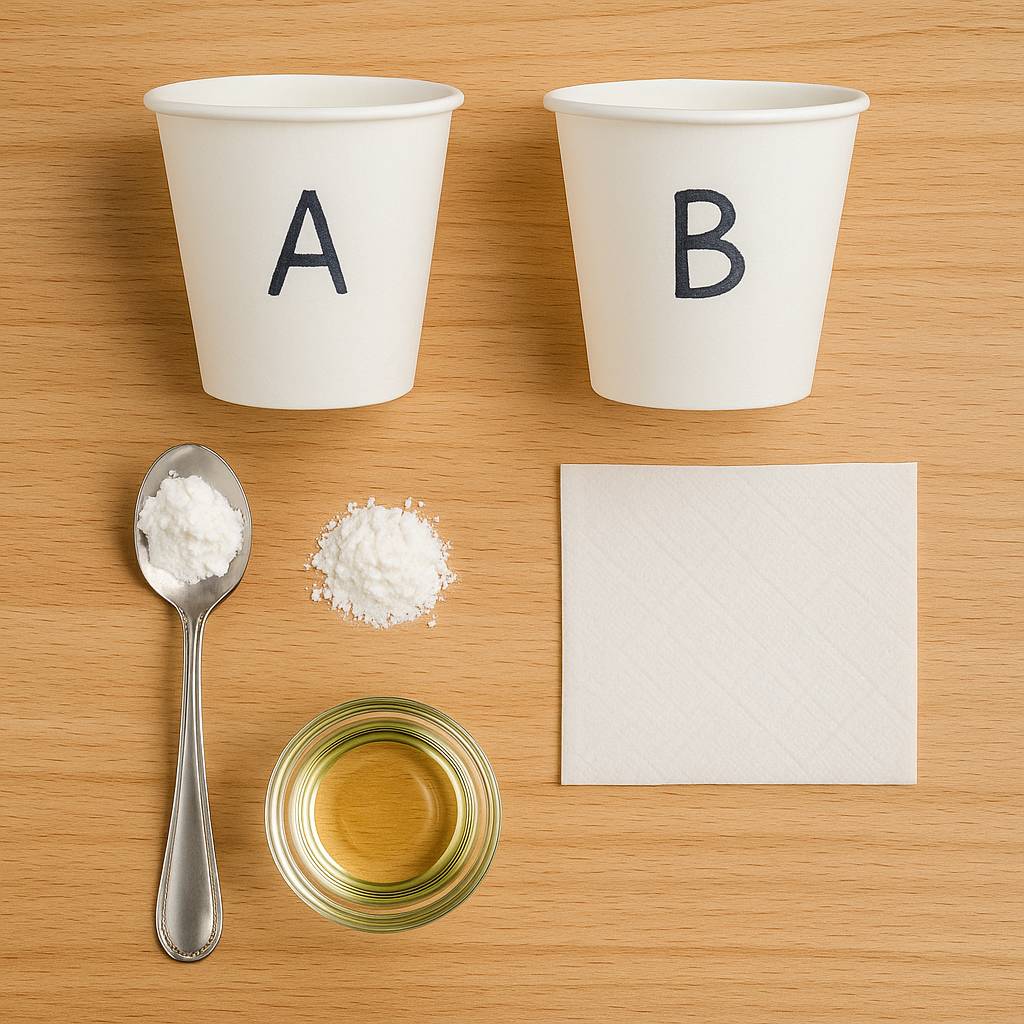 전분은 기름을 상당히 잘 흡수하지만, 양이 많으면 한계가 있다.