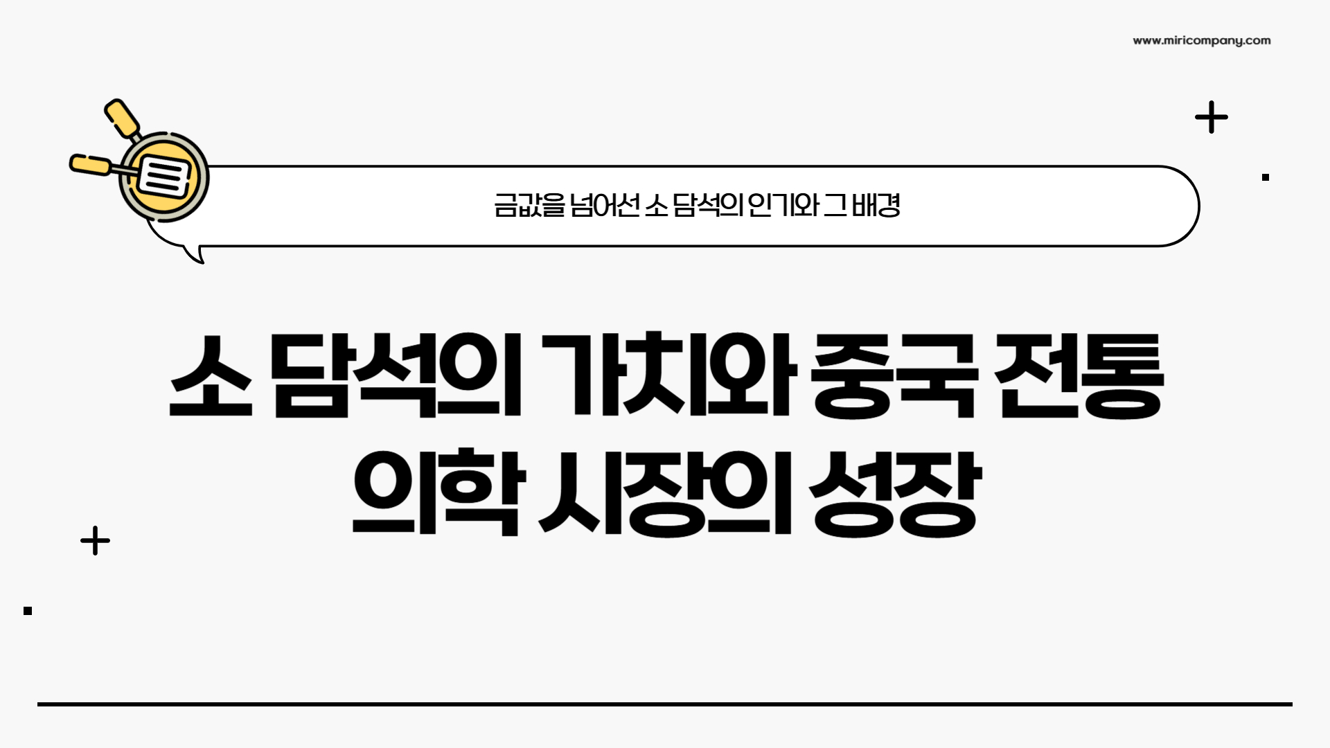 소 담석이 금보다 비싸다고?