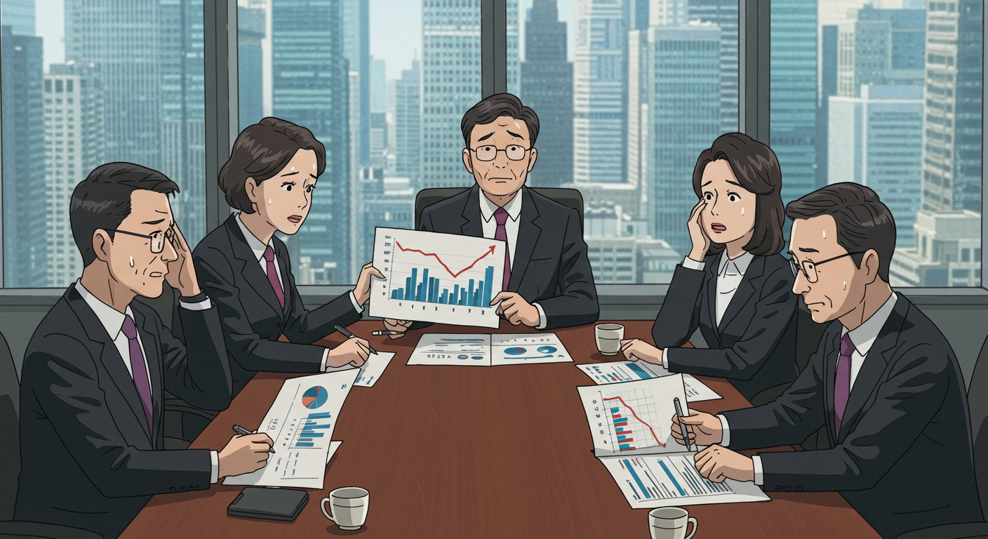 기업인들이 법안에 우려를 표하는 장면