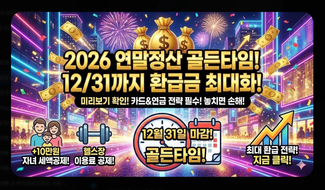 2026 연말정산 환급금 조회 완벽 가이드. 13월의 월급 받는 법