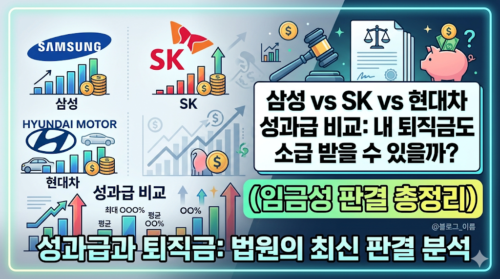 삼성 vs SK vs 현대차 성과급 비교: 내 퇴직금도 소급 받을 수 있을까? (임금성 판결 총정리)