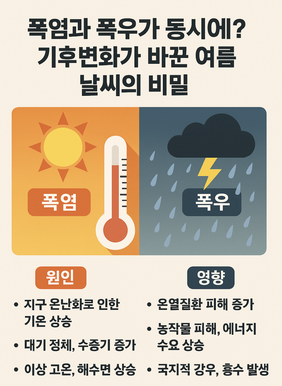 폭염과 폭우가 동시에? 이상기후의 교차 현상