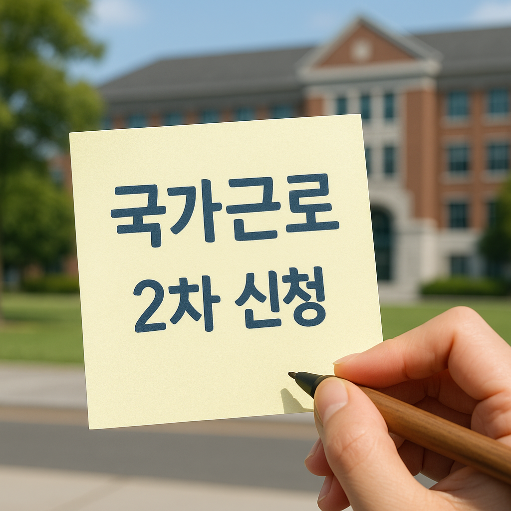 국가근로장학금 2학기 2차 신청 기간 방법