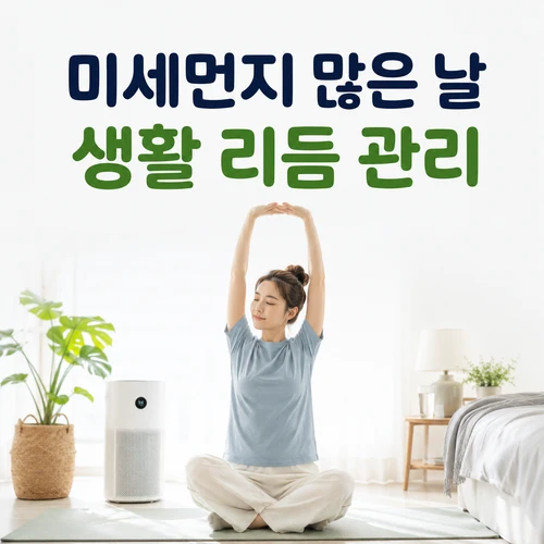 미세먼지 많은 날 생활 리듬 관리