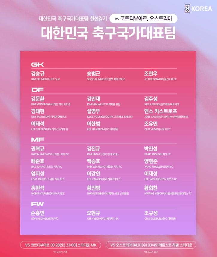 한국 코트디부아르 중계