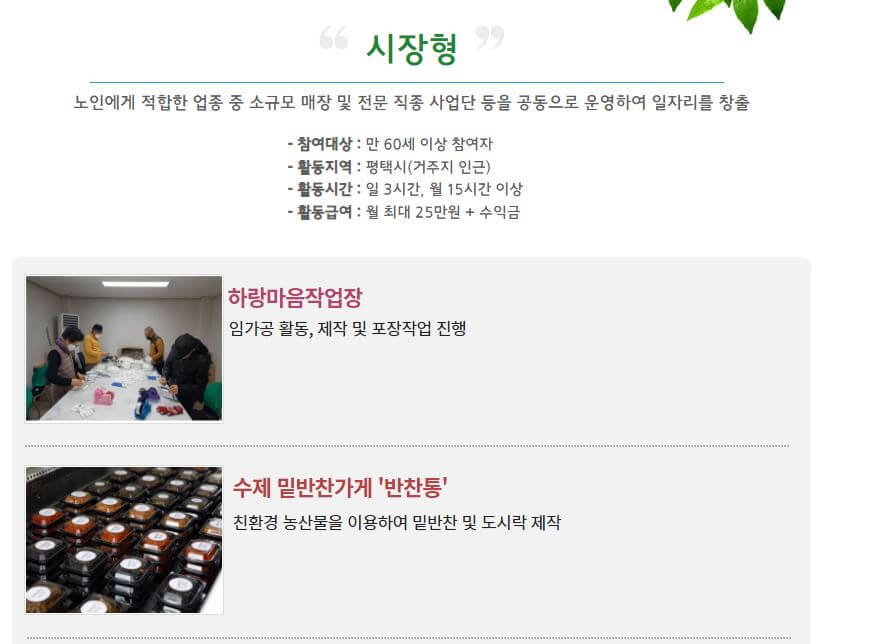 시장형 일자리
