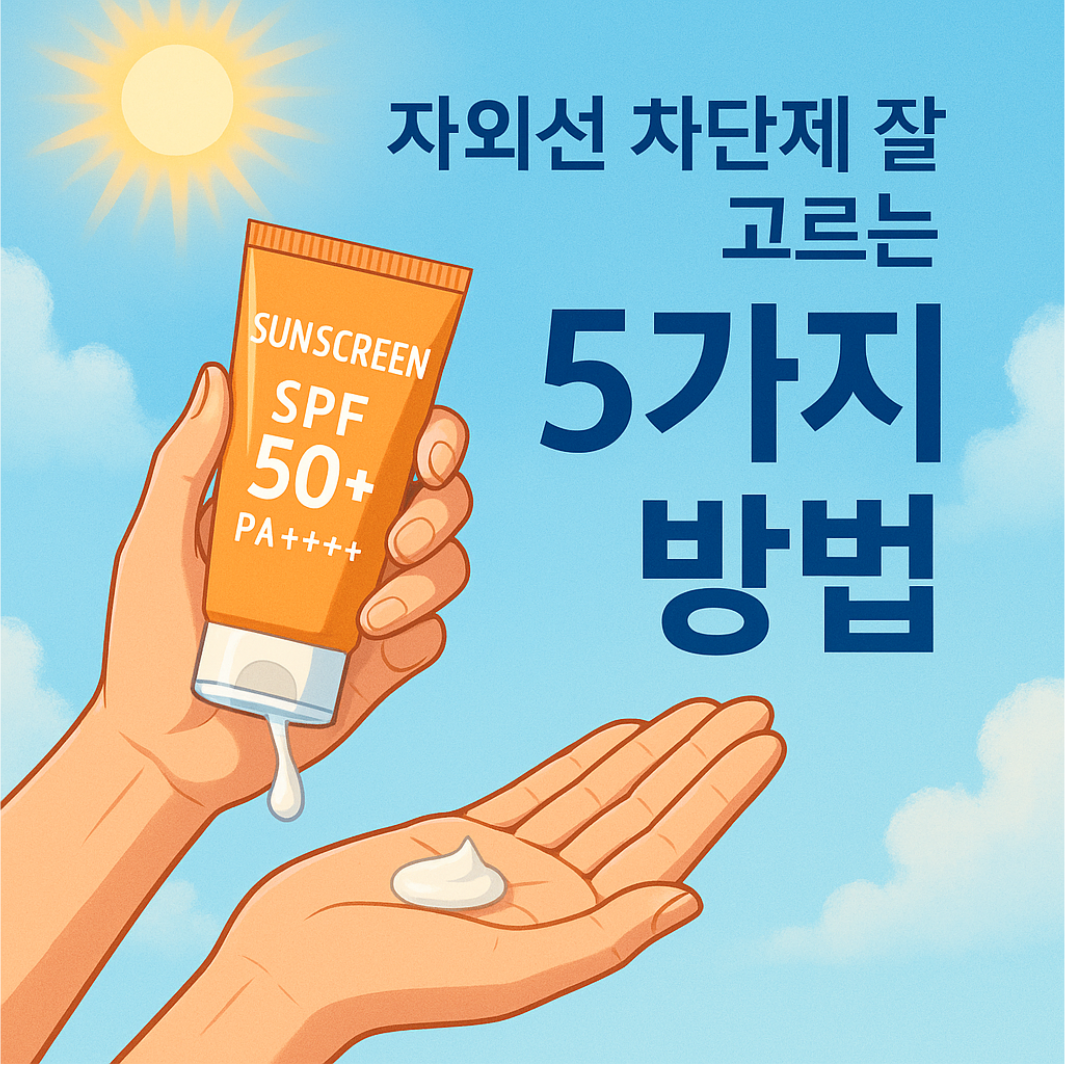 자외선 차단제 잘 고르는 5가지 방법