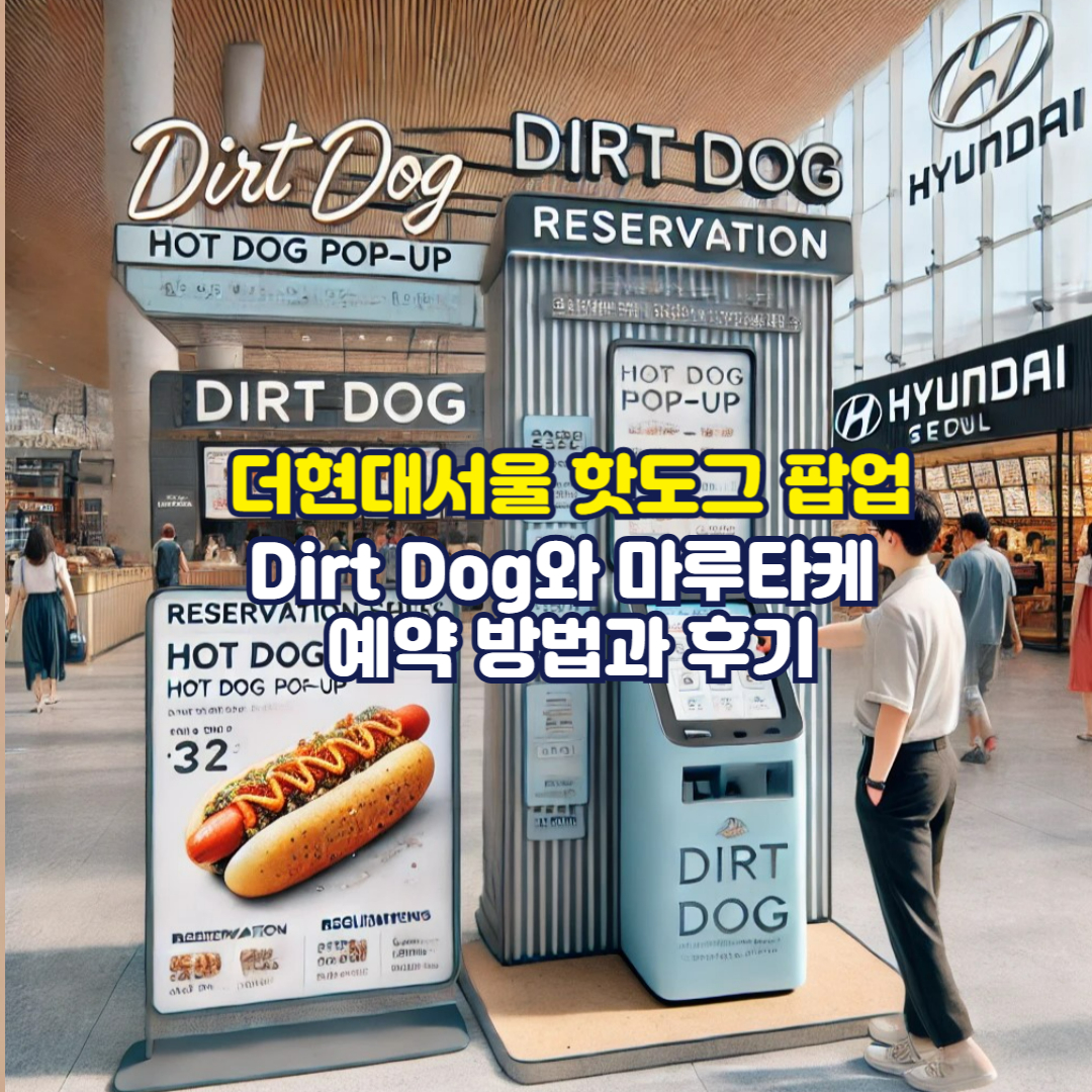 더현대서울 핫도그 팝업: Dirt Dog와 마루타케 예약 방법과 후기