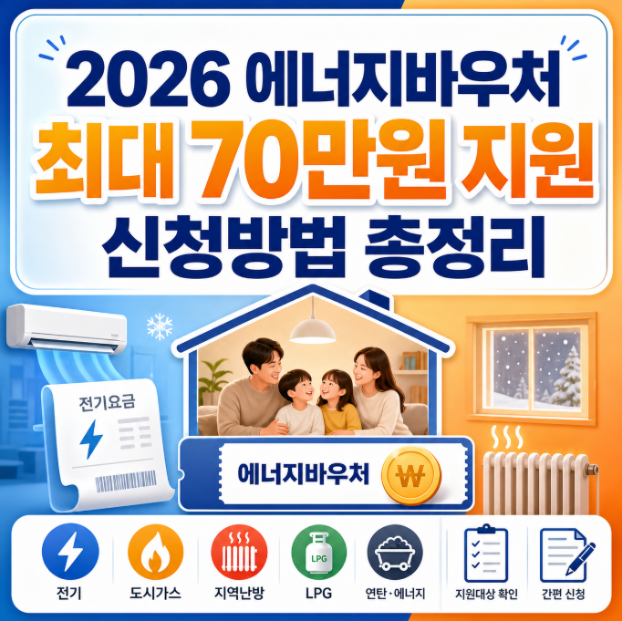 2026 에너지바우처 신청방법 대상 기간 지원금액 안내