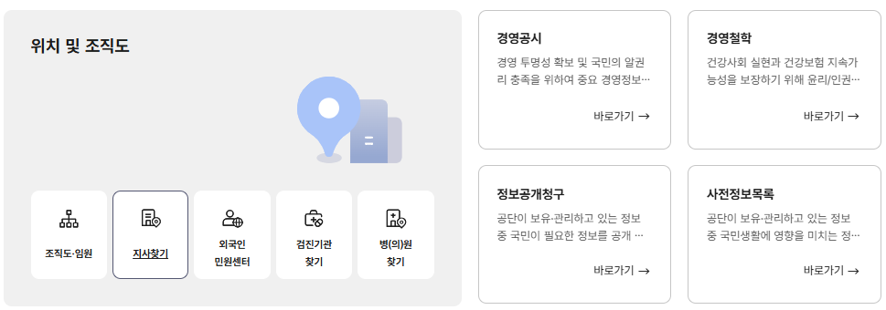 건강보험공단-홈페이지