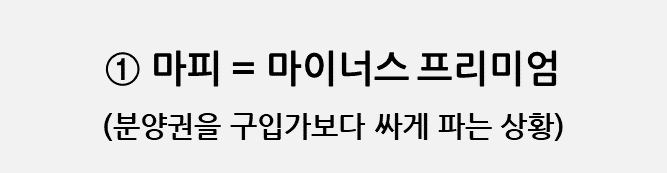 마이너스 프리미엄 뜻