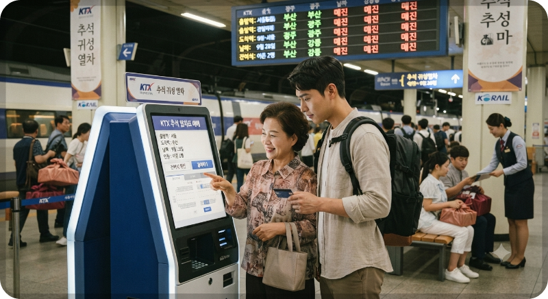 KTX 추석 열차표 예매 이미지