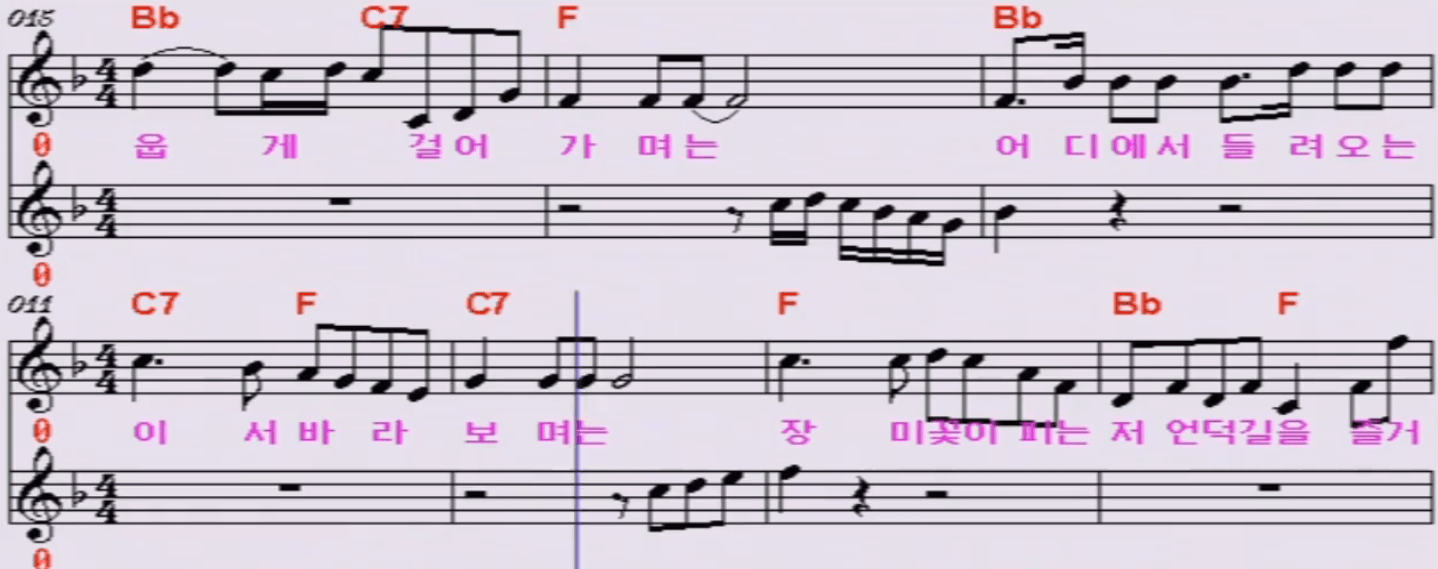 서지오(도미) 청춘 브라보 악보