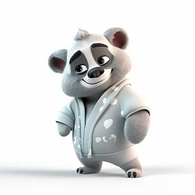 베라체인의 상징적 캐릭터의 다양한 모습-내가 최고다라는 표정을 짓고 있는 판다곰 이미지.