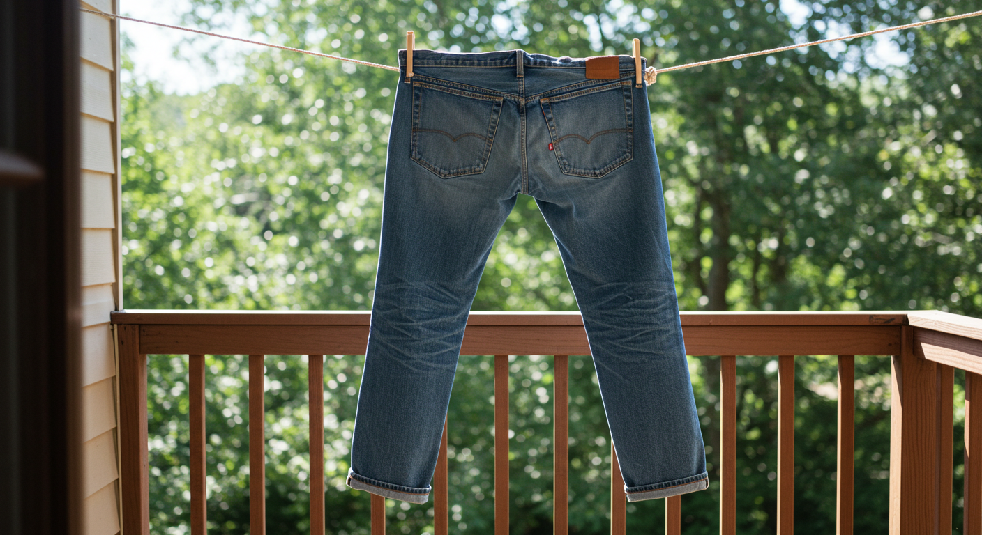 청바지 세탁 후 말리는 팁