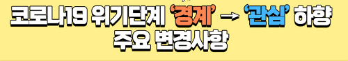 알트태그-코로나19 위기경보 하향에 따른 변경사항