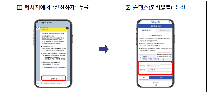 하반기 근로장려금 신청 방법 설명 이미지