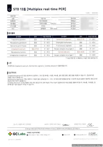 std 12종 검사 완벽 총정리종류 비용 등으로 검사항목_21