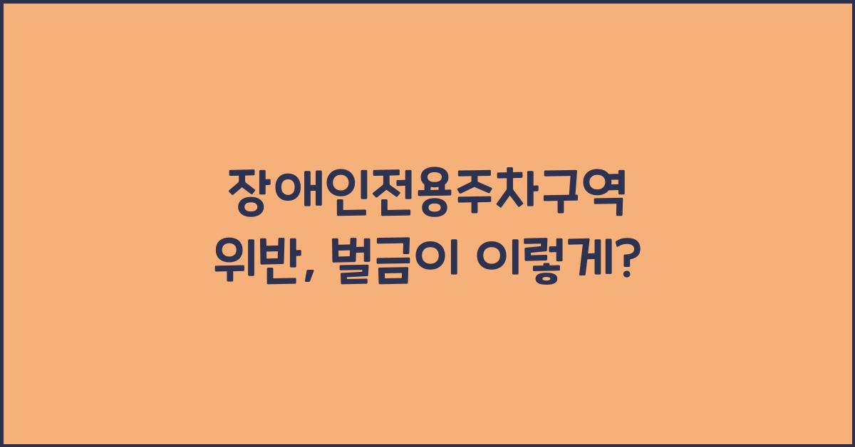 장애인전용주차구역 위반
