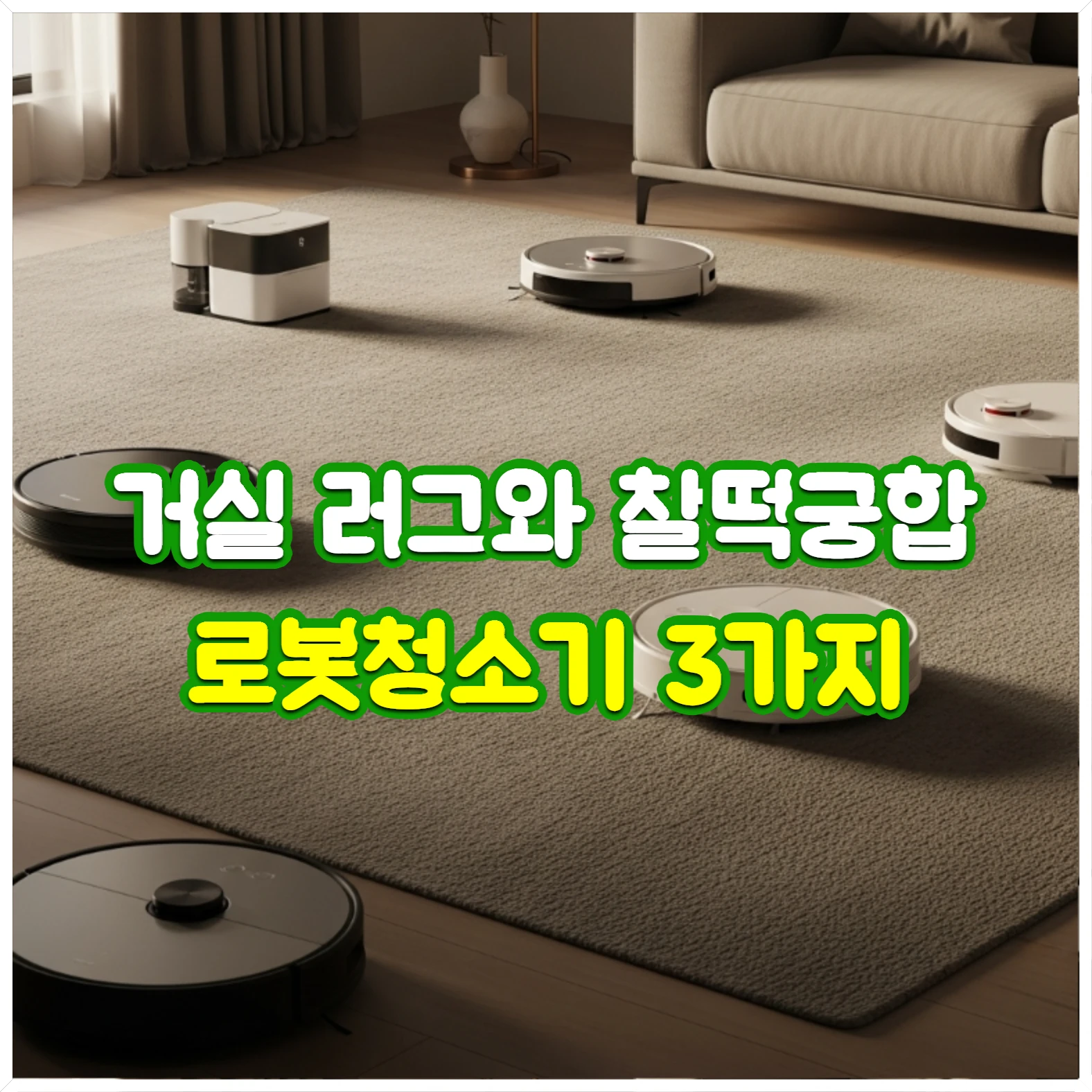 거실 러그와 찰떡궁합 로봇청소기 3가지