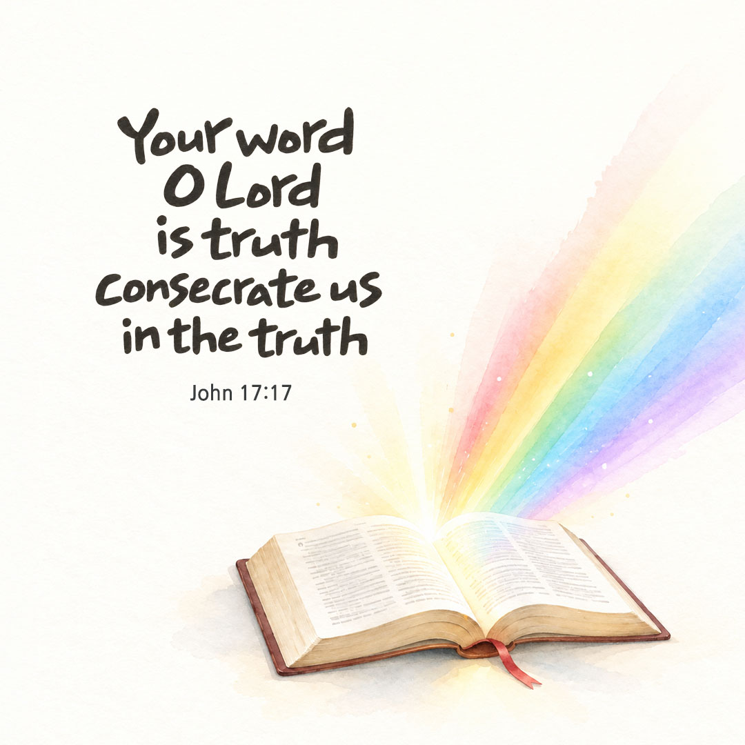 Today's Bible verse card John 17:17 scripture image