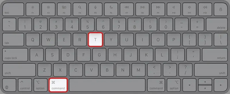 열려있는 파인더 창에 새로운 탭을 여는 단축키는 command + T 이다.
