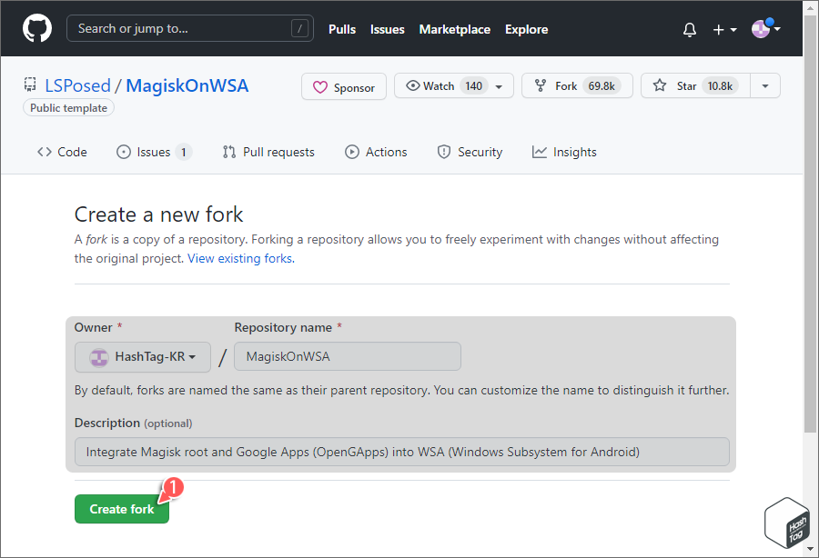 Create fork
