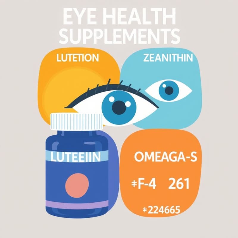눈 건강 영양제(루테인, 지아잔틴, 오메가3 등) 섭취 고려