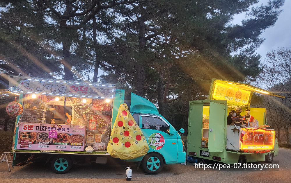 피자와 치킨 부스