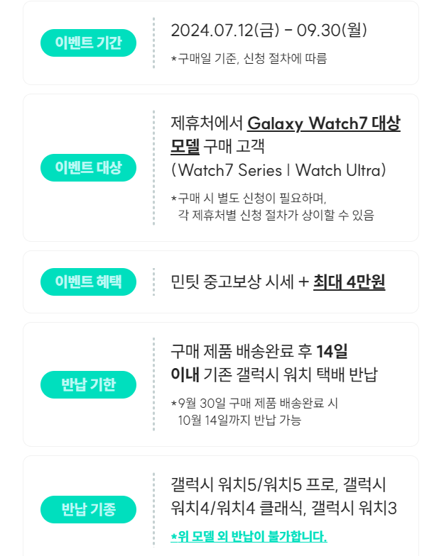 갤럭시워치7 보상판매