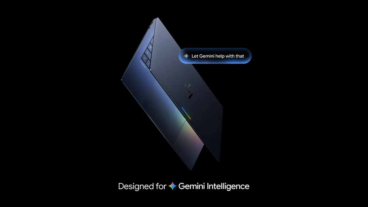 Gemini Intelligence를 강조한 Googlebook 공식 이미지