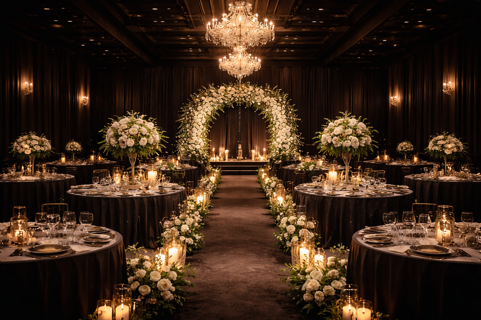 어두운 웨딩 홀