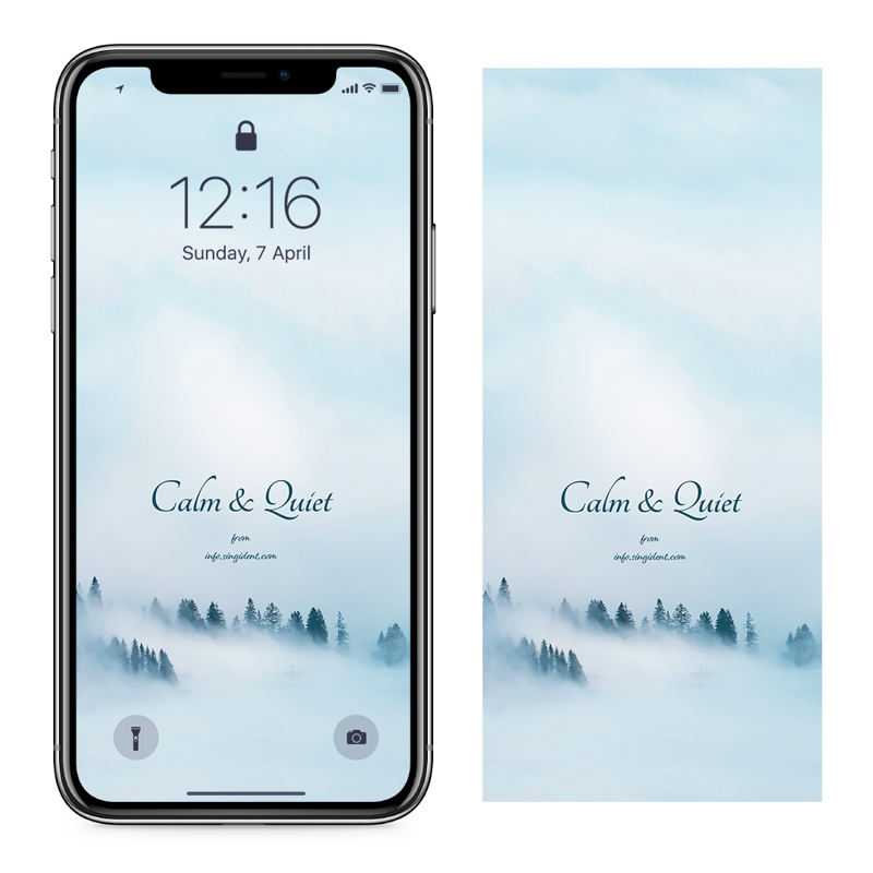 01 짙은 안개 속 산 C - Calm & Quiet 아이폰안개배경화면