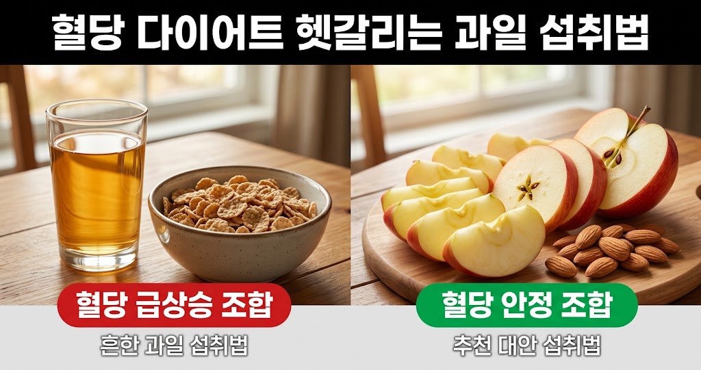 혈당 다이어트에 다른 생사과와 사과주스 섭취법 차이