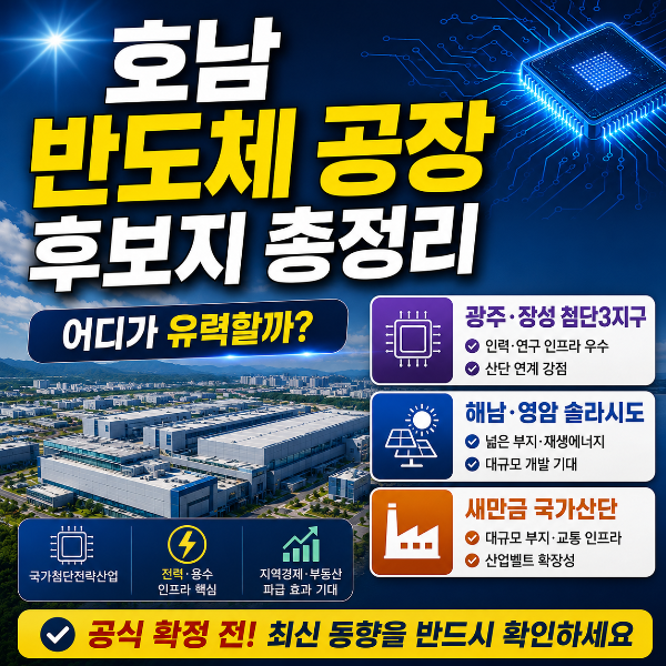 호남 반도체 공장 후보지
