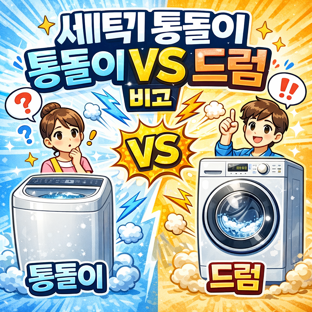 세탁기 통돌이 vs 드럼 비교 관련사진