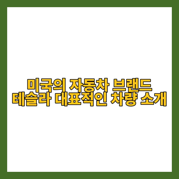 미국의 자동차 브랜드 테슬라 대표적인 차량 소개