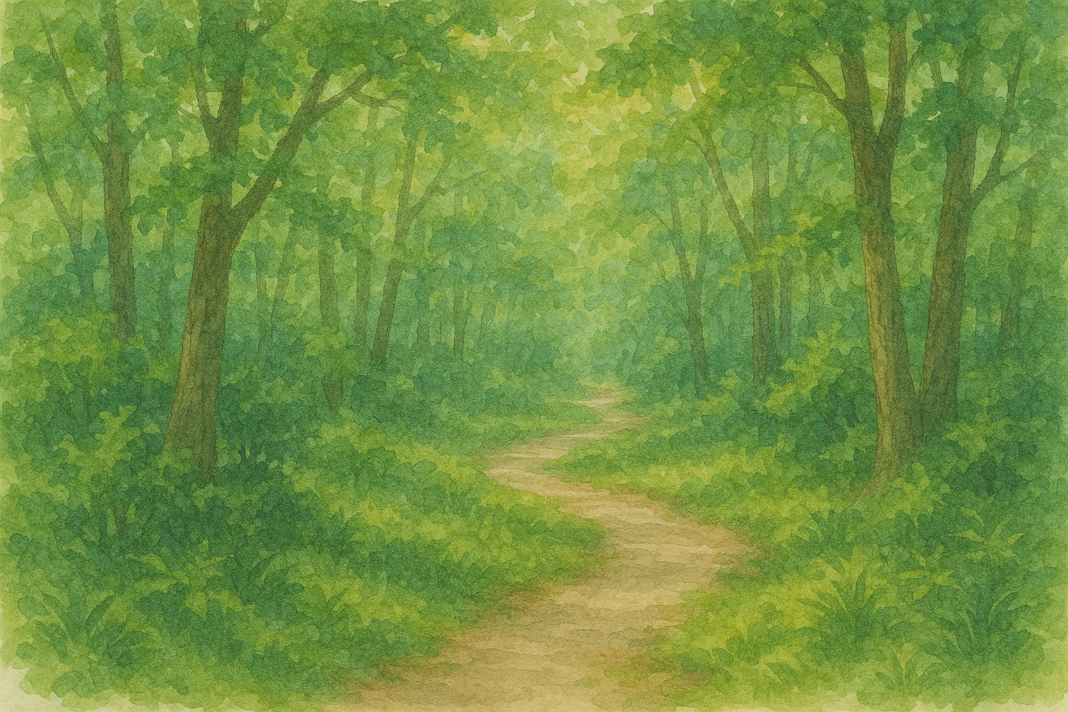 햇살 가득한 숲속 길