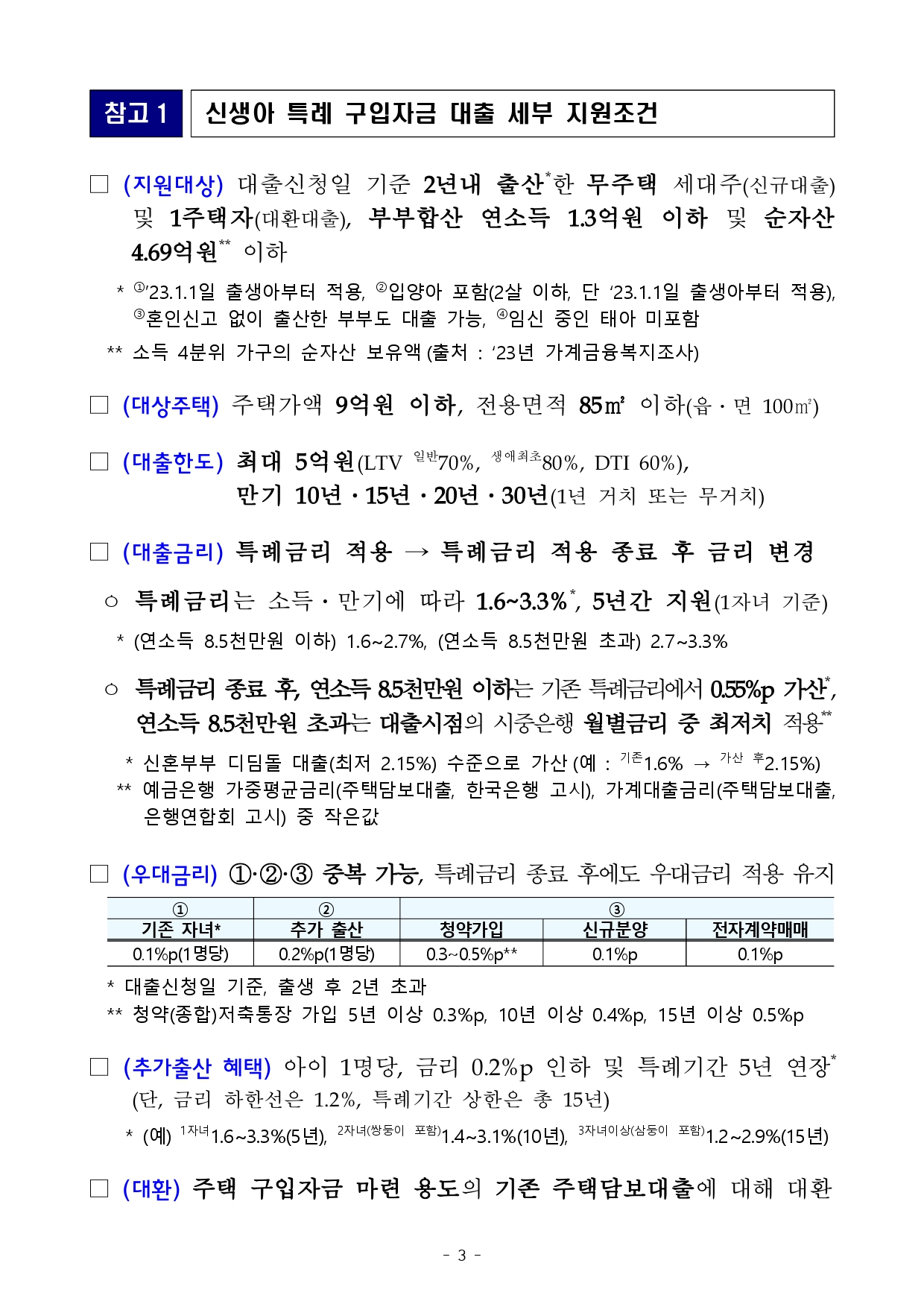 2024 신생아 대출 보도자료
