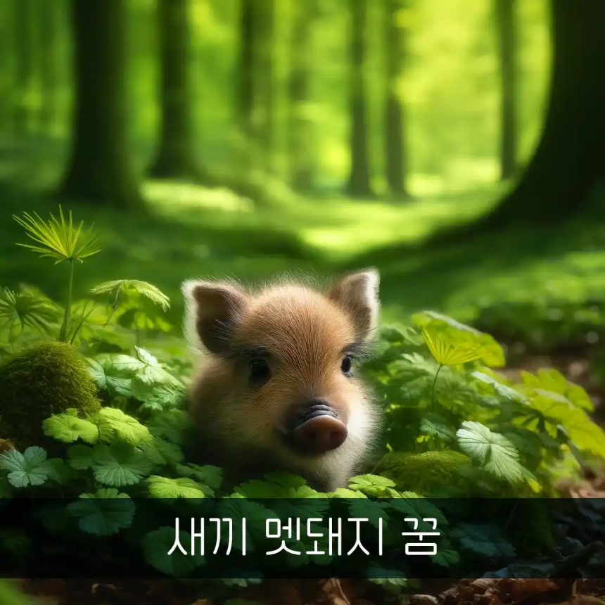 새끼 멧돼지 꿈해몽