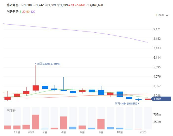 해운관련주대장주수혜주TOP5_흥아해운