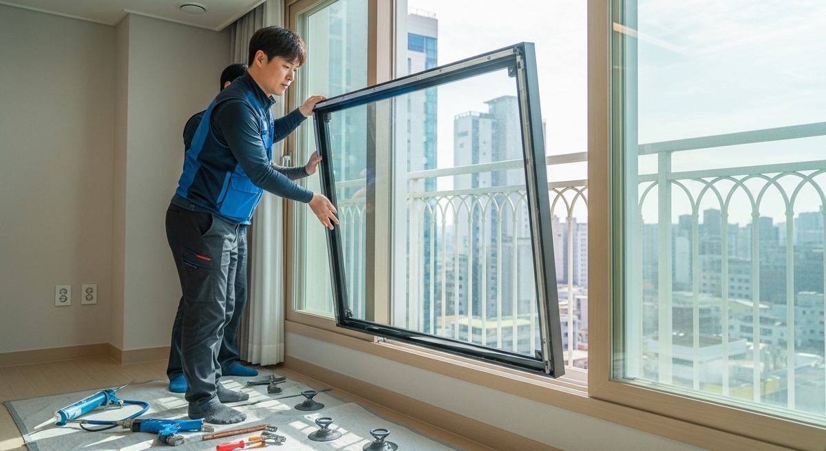 ๊ฒจ์ธ์ฒ ์ฐฝ๋ฌธ ์ ๊ฒ์ค์ธ ๋จ์ฑ