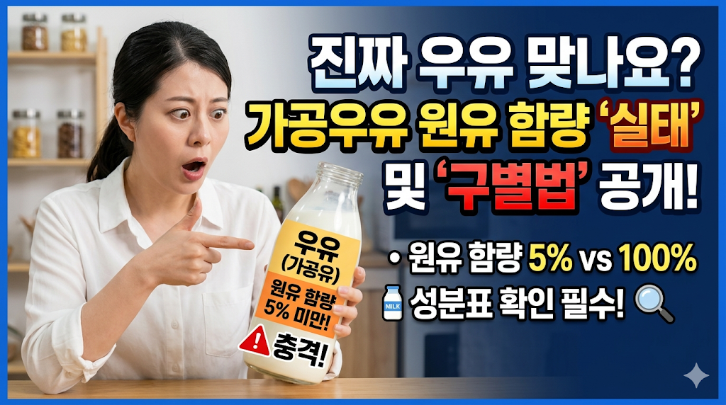 한국 '가짜 우유 리스트' : 원유 0% 우유가 있다? 실태 분석 및 진짜 우유 고르는 법