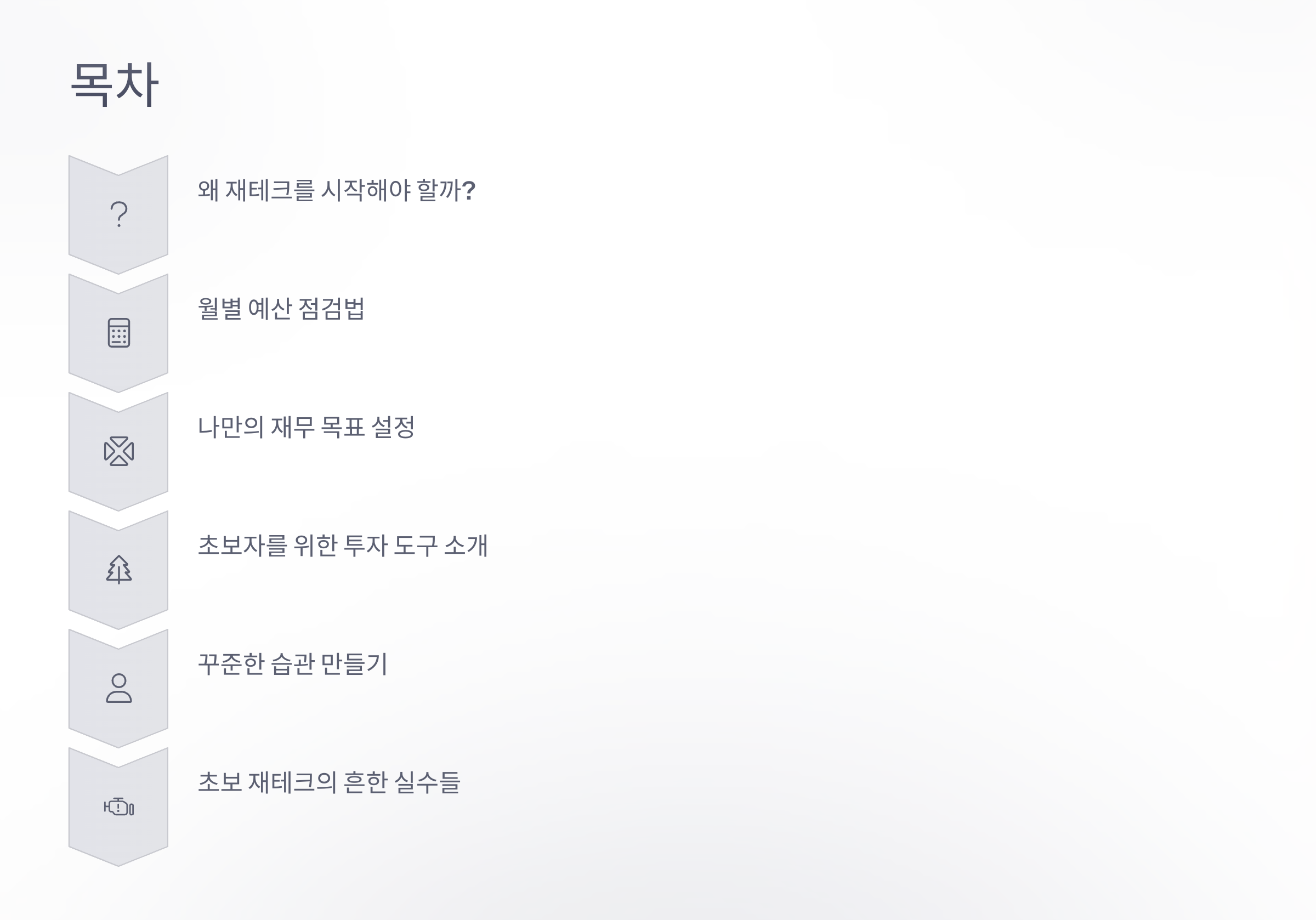 재테크 안내 목차