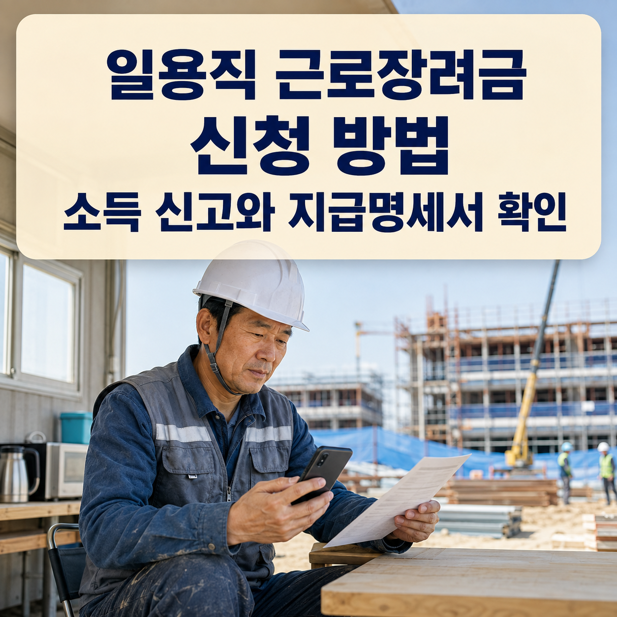일용직 근로장려금 신청 방법｜소득 신고와 지급명세서 확인