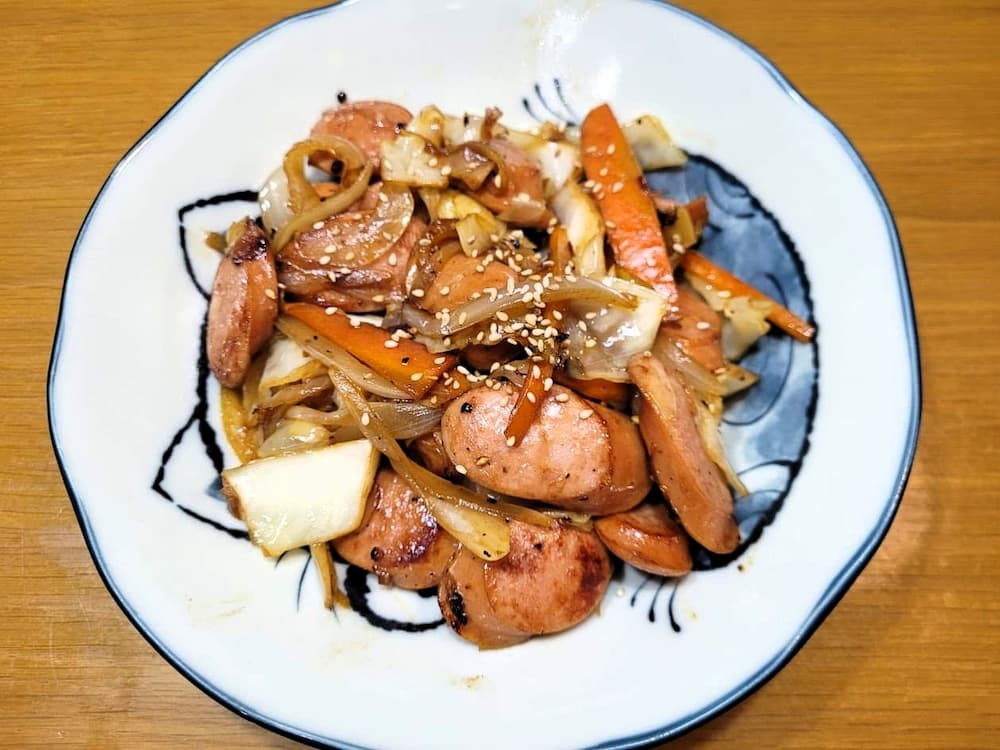 소시지 야채볶음 소주 안주