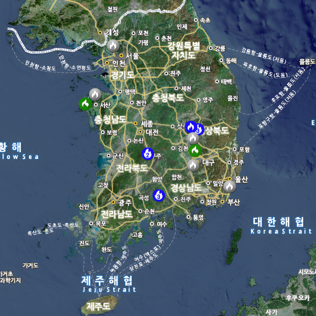 산림청 산불 현황 지도 이미지