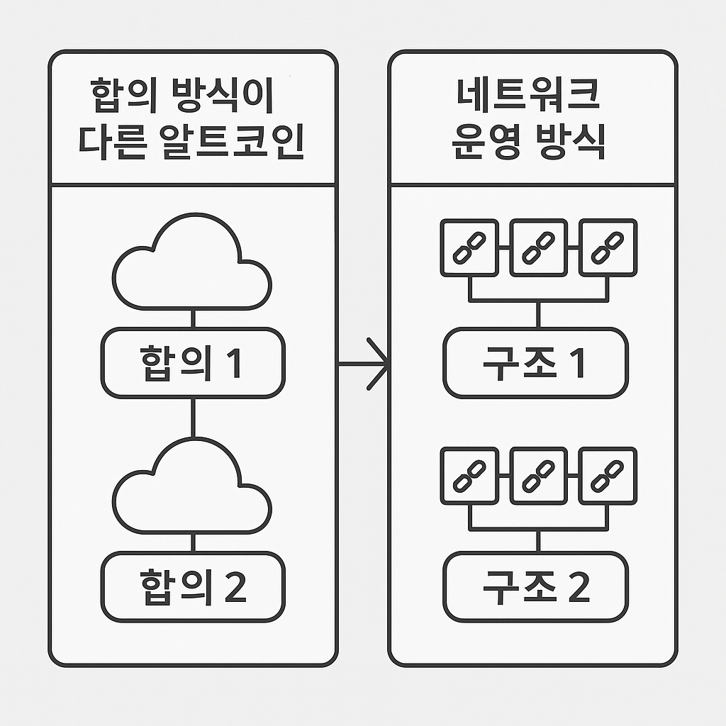 합의 방식이 다른 알트코인