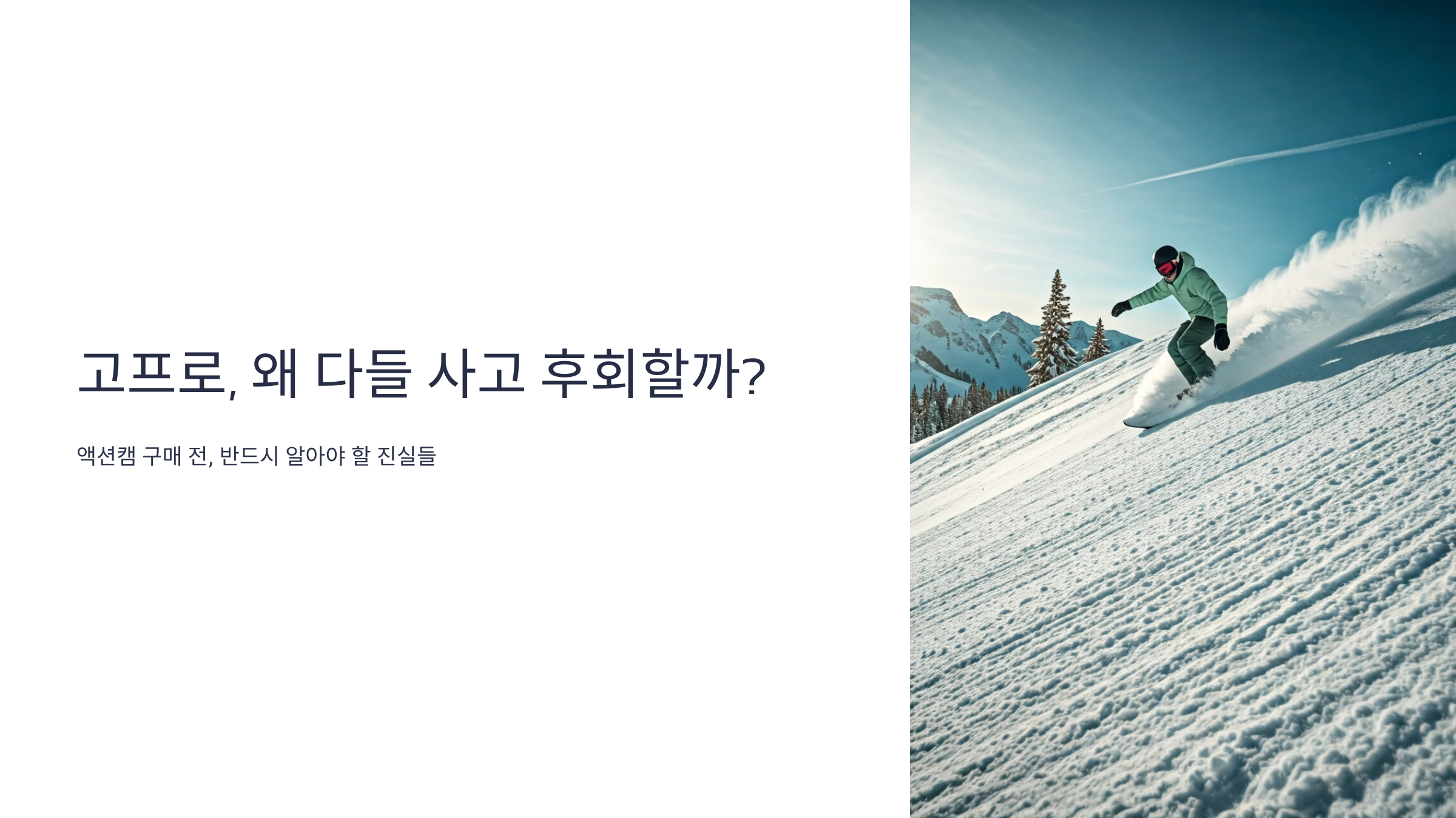 고프로 처음 사면 후회하는 실수 7가지, 이것만 알면 끝